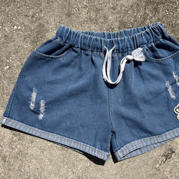 Paul Frank Y2K Denim Drawstring Shorts Julius Monkey Patch Medium - Picture 4 of 8